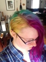 Rainbow head!